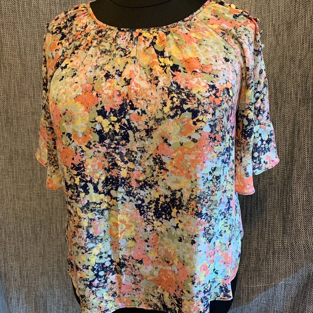 Dress Barn Blouse XL Pretty Floral
